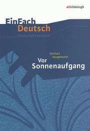 Cover von Gerhart Hauptmann: Vor Sonnenaufgang