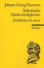 Cover von Sokratische Denkwürdigkeiten/Aesthetica in Nuce