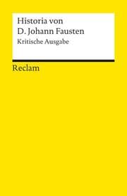 Cover von Historia von D. Johann Fausten (Kritische Ausgabe)