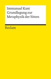 Cover von Grundlegung zur Metaphysik der Sitten