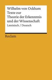 Cover von Texte zur Theorie der Erkenntnis und der Wissenschaft