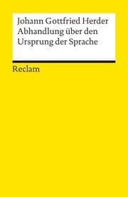 Cover von Abhandlung über den Ursprung der Sprache