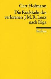 Cover von Die Rückkehr des verlorenen Jakob Michael Reinhold Lenz nach Riga