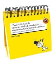 Cover von 'Immer nach oben schauen das ist das Geheimnis des Lebens'. Mit Snoopy gelassen durch den Tag (Tischaufsteller)