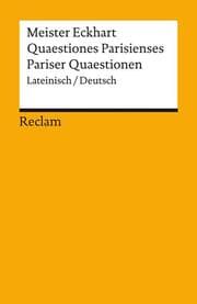 Cover von Quaestiones Parisienses / Pariser Quaestionen. Lateinisch/Deutsch