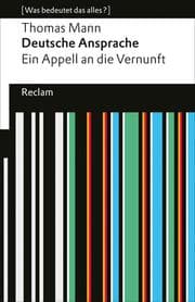 Cover von Deutsche Ansprache. Ein Appell an die Vernunft
