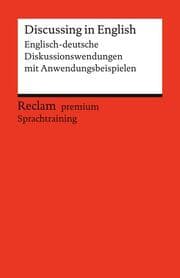 Cover von Discussing in English. Englisch-deutsche Diskussionswendungen mit Anwendungsbeispielen