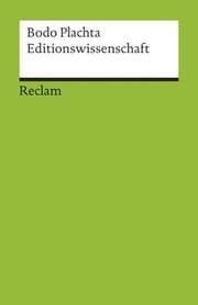 Cover von Editionswissenschaft