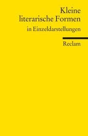 Cover von Kleine literarische Formen