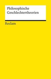 Cover von Philosophische Geschlechtertheorien