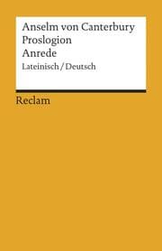 Cover von Proslogion/Anrede