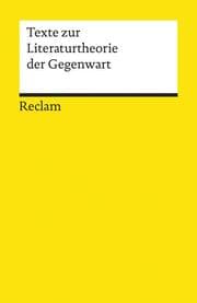 Cover von Texte zur Literaturtheorie der Gegenwart