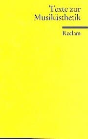 Cover von Texte zur Musikästhetik
