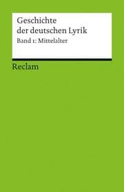 Cover von Geschichte der deutschen Lyrik