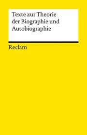 Cover von Texte zur Theorie der Biographie und Autobiographie