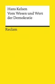 Cover von Vom Wesen und Wert der Demokratie