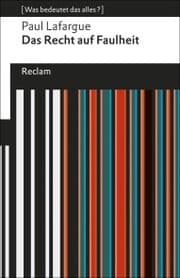 Cover von Das Recht auf Faulheit