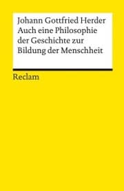 Cover von Auch eine Philosophie der Geschichte zur Bildung der Menschheit