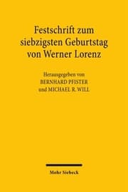 Cover von Festschrift zum siebzigsten Geburtstag von Werner Lorenz