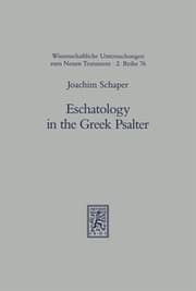 Cover von Eschatology in the Greek Psalter