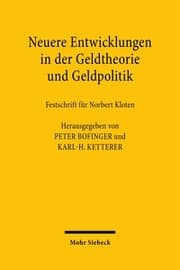 Cover von Neuere Entwicklungen in der Geldtheorie und Geldpolitik