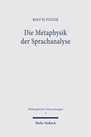 Cover von Die Metaphysik der Sprachanalyse