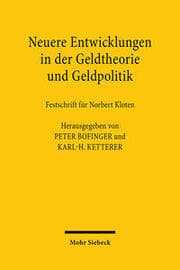 Cover von Neuere Entwicklungen in der Geldtheorie und Geldpolitik
