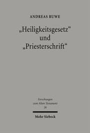 Cover von 'Heiligkeitsgesetz' und 'Priesterschrift'