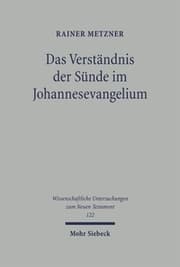 Cover von Das Verständnis der Sünde im Johannesevangelium