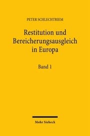 Cover von Restitution und Bereicherungsausgleich in Europa