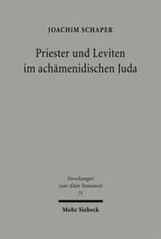 Cover von Priester und Leviten im achämenidischen Juda