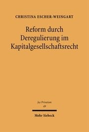Cover von Reform durch Deregulierung im Kapitalgesellschaft