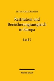 Cover von Restitution und Bereicherungsausgleich in Europa