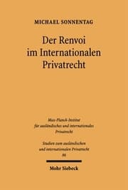 Cover von Der Renvoi im Internationalen Privatrecht