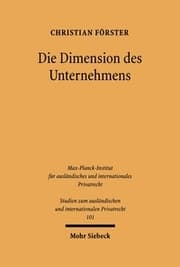 Cover von Die Dimension des Unternehmens