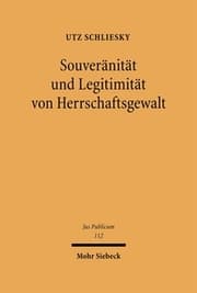 Cover von Souveränität und Legitimität von Herrschaftsgewalt