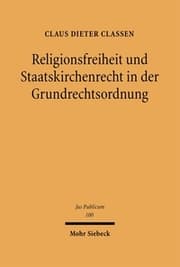 Cover von Religionsfreiheit und Staatskirchenrecht in der Grundrechtsordnung
