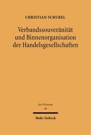 Cover von Verbandssouveränität und Binnenorganisation der Handelsgesellschaften