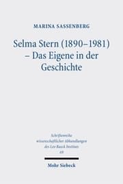 Cover von Selma Stern 1890-1981