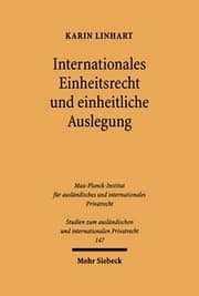 Cover von Internationales Einheitsrecht und einheitliche Auslegung