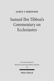 Cover von Samuel Ibn Tibbon's Commentary on Ecclesiastes