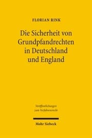 Cover von Die Sicherheit von Grundpfandrechten in Deutschland und England