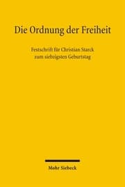 Cover von Die Ordnung der Freiheit