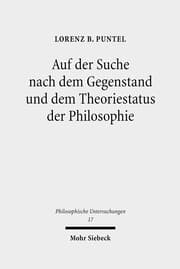 Cover von Auf der Suche nach dem Gegenstand und dem Theoriestatus der Philosophie