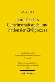 Cover von Europäisches Gemeinschaftsrecht und nationaler Zivilprozess