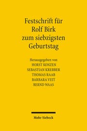 Cover von Festschrift für Rolf Birk zum siebzigsten Geburtstag