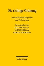 Cover von Die richtige Ordnung