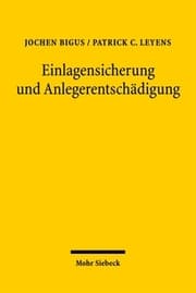Cover von Einlagensicherung und Anlegerentschädigung