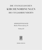 Cover von Die evangelischen Kirchenordnungen des XVI. Jahrhunderts
