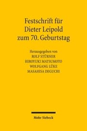 Cover von Festschrift für Dieter Leipold zum 70. Geburtstag